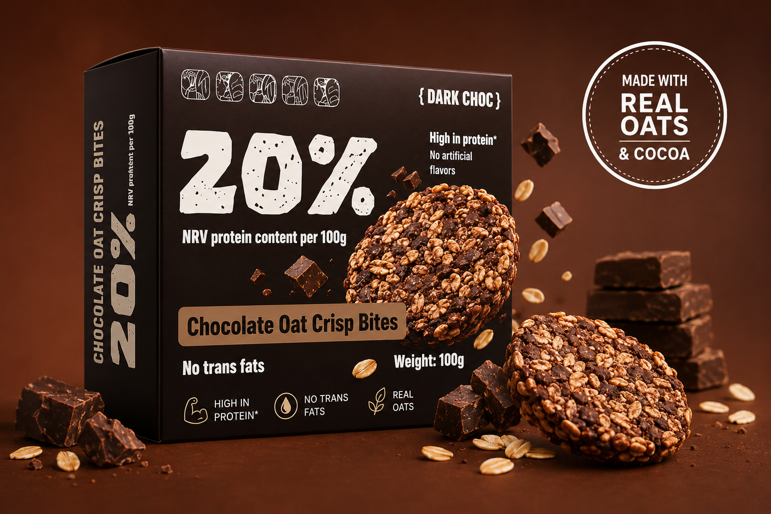 Chocolate Oat Crisps